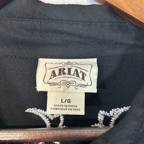 Ariat Black Long Sleeve Dress with Pink Embroidery - Picture 2 of 12